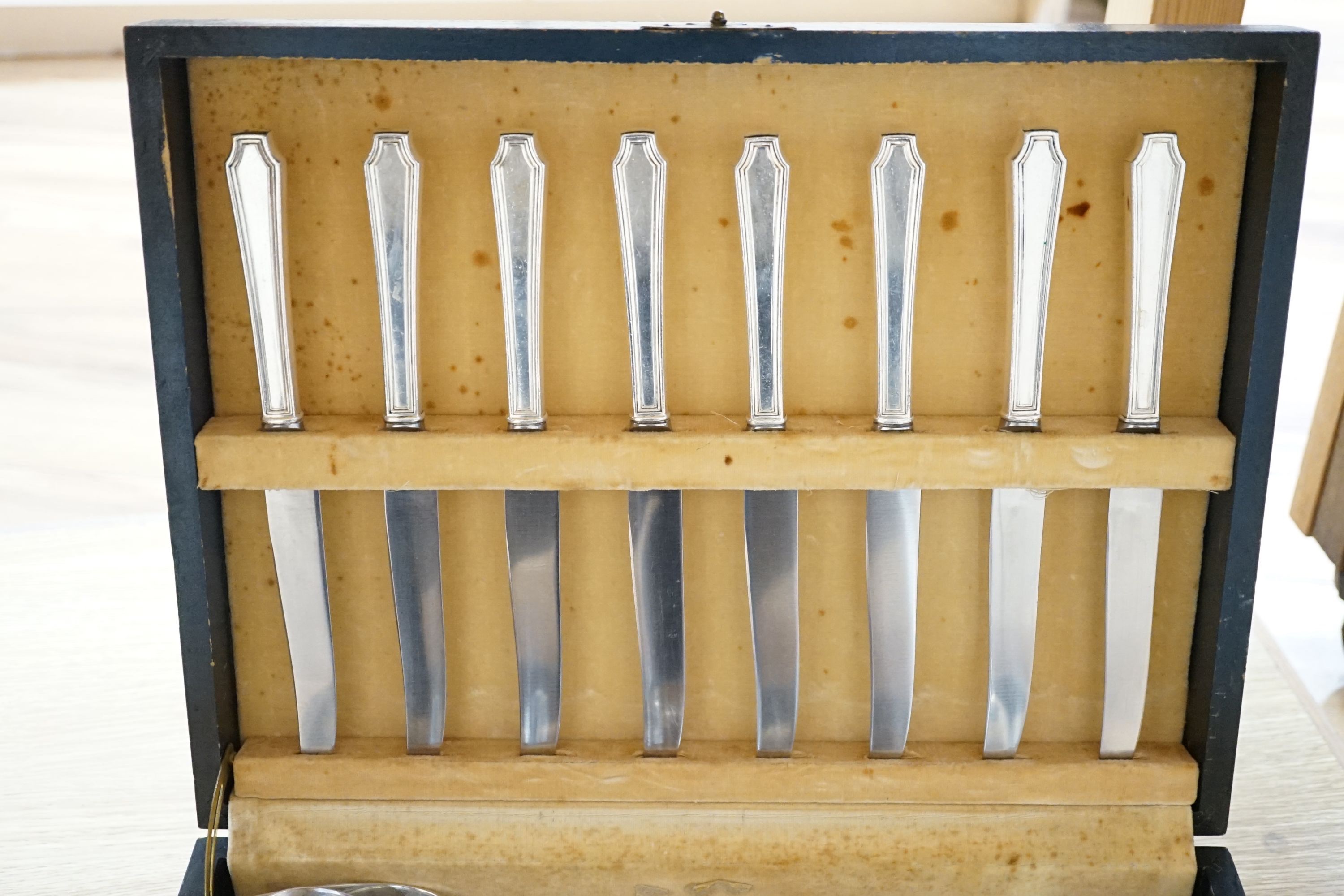 A canteen of silver plated cutlery